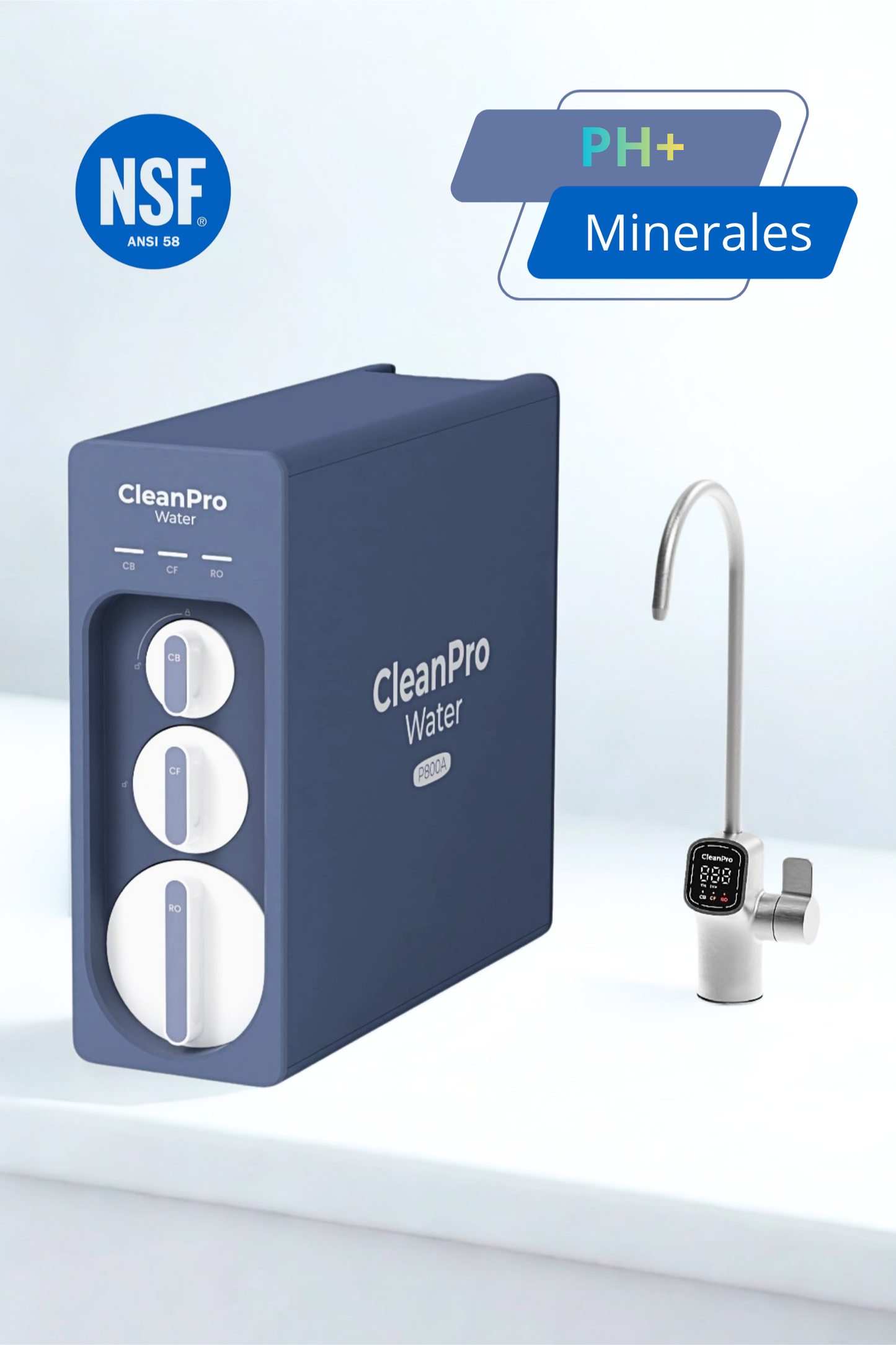 CleanPro Water CPW-800A | Sistema Avanzado de Remineralización y Purificación de Agua para el Hogar